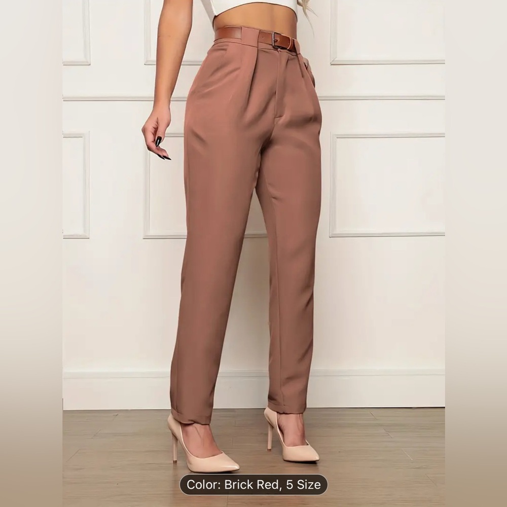Elegant High-Waisted Pencil Trousers